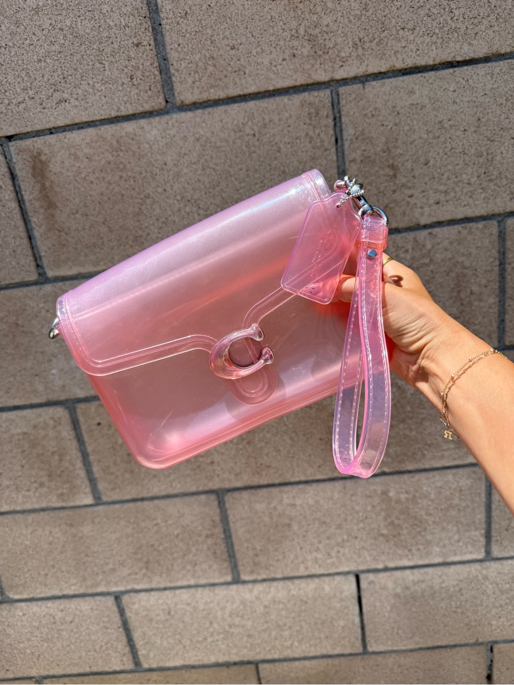 Coach Pink Clear Crossbody Bag